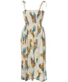 Pineapples Rayon Short Smock Dress Short Smocked Tube Top Dress