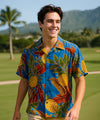 Retro Rayon Pineapples Men's Hawaiian Shirt Morning