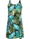 Rayon A-Line Cutout Short Hawaiian Dress