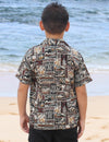 Aiea Tapa Cotton Boys Hawaiian Shirt