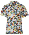 Short Sleeves Rooster Cotton Aloha Shirt