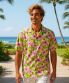 Big Island Men's Aloha Shirt Pink