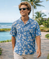 Waikiki Rayon Men's Hawaiian Shirt Light Blue Men's Rayon Shirts