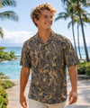 Short Sleeves Rayon Palm Men's Aloha Shirt