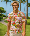 Pali Rayon Relax Fit Hawaiian Shirt Coral
