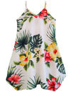 Alohilani V-Neck Girls Dress with Scarf Hem