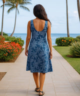 Pineapples Rayon Midi Hawaiian Dress