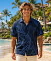 Banana Leaf Wrinkle Free Tropical Shirt Black