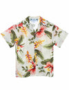 Beige Orchid Rayon Boys Hawaiian Shirt