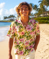 Big Island Men's Aloha Shirt Pink
