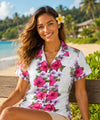 White Big Island Fitted Women Summer Shirt White