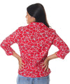 Hibiscus Ladies 3/4 Sleeves Cotton Shirt