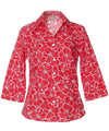 Hibiscus Ladies 3/4 Sleeves Cotton Shirt