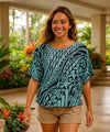 Ilima Rayon Tribal Ladies Blouse Powder Blue