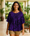 Ilima Rayon Tribal Ladies Blouse Purple