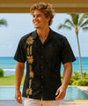 South Pacific Surfer Men's Aloha Shirt Black