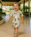 Makani Toddler Boys Hawaiian Shirt Set Ivory
