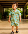 Kauai Toddler Boy's Shirt and Shorts Set Bermuda Blue