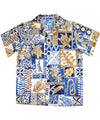 Boys Honu Tapa Cotton Aloha Shirt