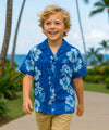 Haiku Cotton Boys Aloha Shirt Royal Blue