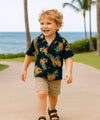 Maui Pineapples Boys Aloha Shirt Navy