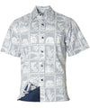Hibiscus Panel Button Up Aloha Dress Shirt