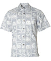 Hibiscus Panel Button Up Aloha Dress Shirt