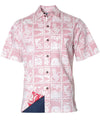Hibiscus Panel Button Up Aloha Dress Shirt