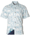 Hibiscus Panel Button Up Aloha Dress Shirt