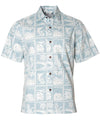 Hibiscus Panel Button Up Aloha Dress Shirt
