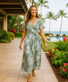 Pullover Caftan Polycotton Dress Sage One size
