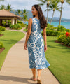 Makapu V-Neck with Cap Sleeves Dress