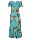 Ceres Rayon Maxi Dress with Cap Sleeves