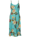 Ceres Mid Length Hawaiian Rayon Slip Dress