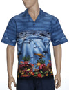 Dolphins Border Shirt Hawaiian Style