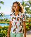Wainapanapa Women Hawaiian Fitted Shirt White