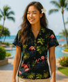 Flamingos Women Aloha Fitted Blouse Black