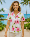 Koala Hibiscus Aloha Fitted Blouse Pink