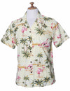 Flamingo Ohana Women Camp Aloha Shirt