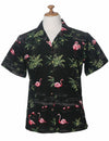 Flamingo Ohana Women Camp Aloha Shirt