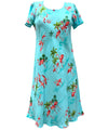 Short Flamingos Hawaiian Dress with Cap Sleeves