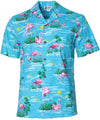 Flamingos Paradise Cotton Men's Shirt