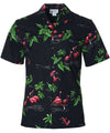 Flamingos Tropical Islands Aloha Shirt