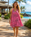 Float Short Tropical Pull Over Hawaiian Dress Pink