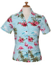 Flamingos Aloha Camp Shirt for Women