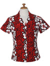 Flower Leis Fitted Hawaiian Blouse