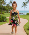 Kamea Ruffle Hem Girls Sundress Black