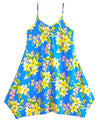 V-Neck Rayon Girls Plumeria Hawaiian dress
