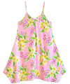 V-Neck Rayon Girls Plumeria Hawaiian dress