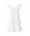 Honolulu Girls Flower Hawaiian White Dress